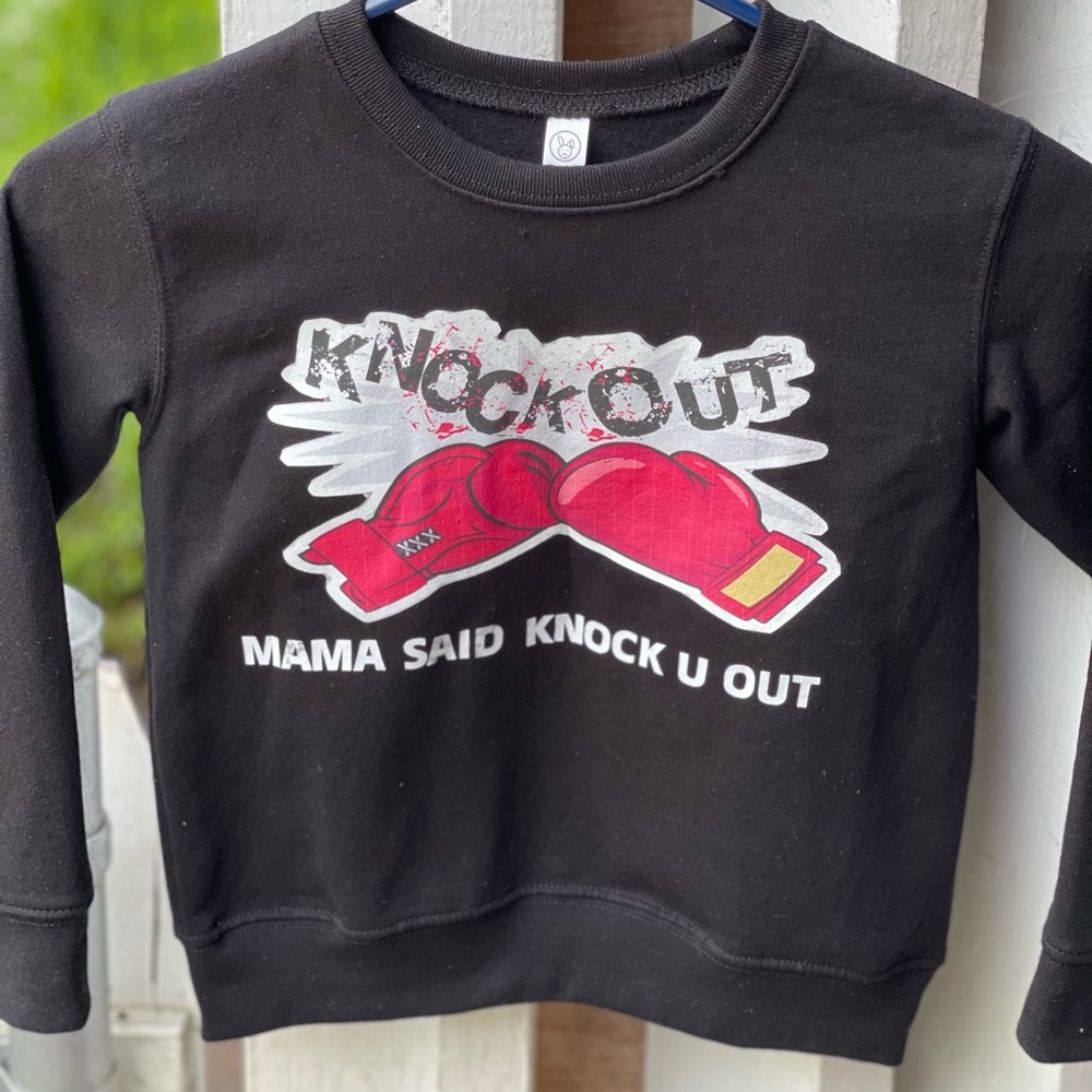 Mama said knock you out long sleeve unisex sweatshirt